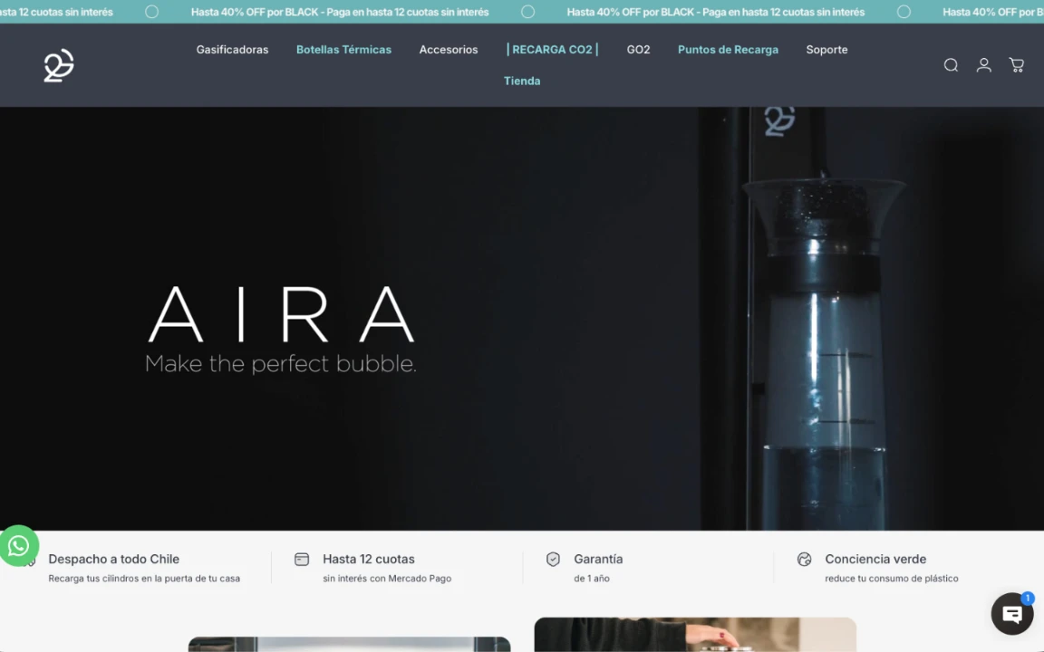 Tienda go2store rediseñada en Shopify