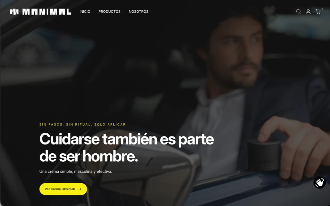 Tienda de cosmética Manimal en Shopify
